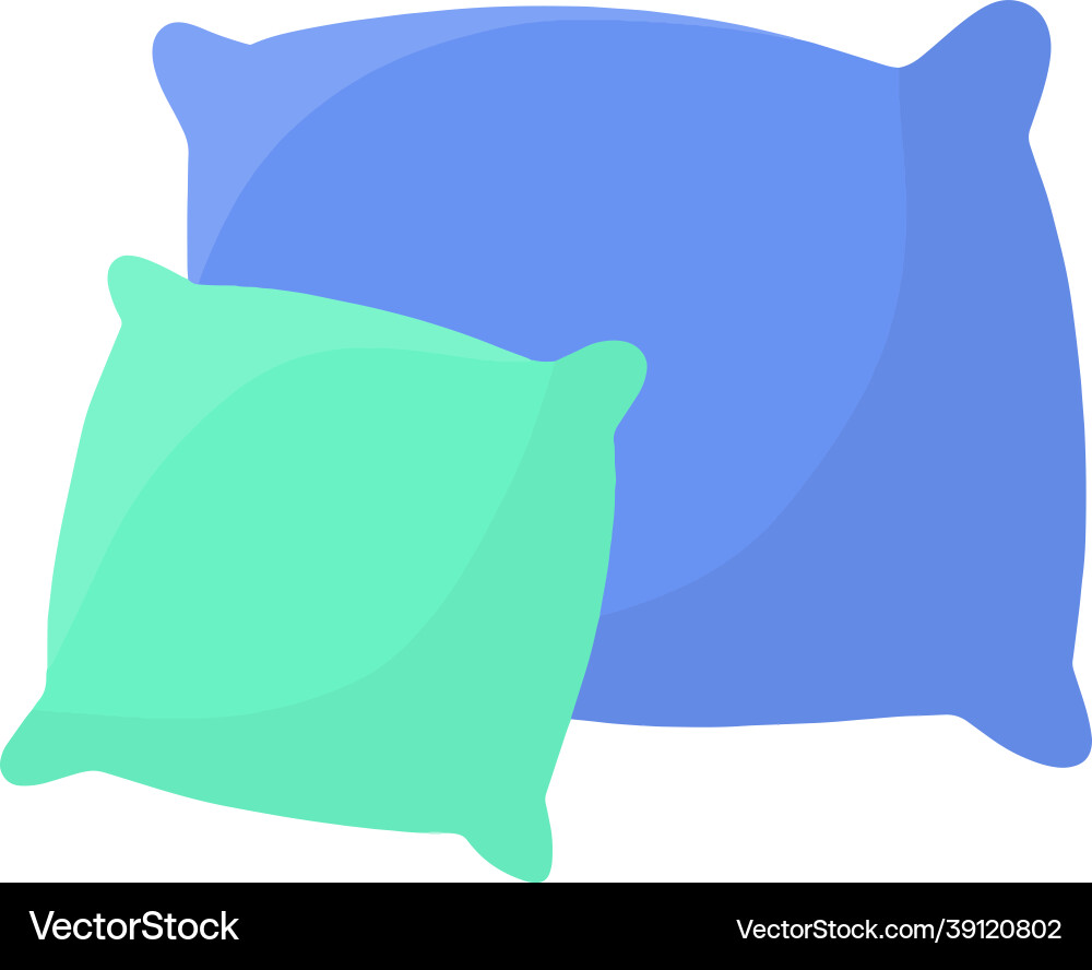 Set of pillows large and small object Vector Image