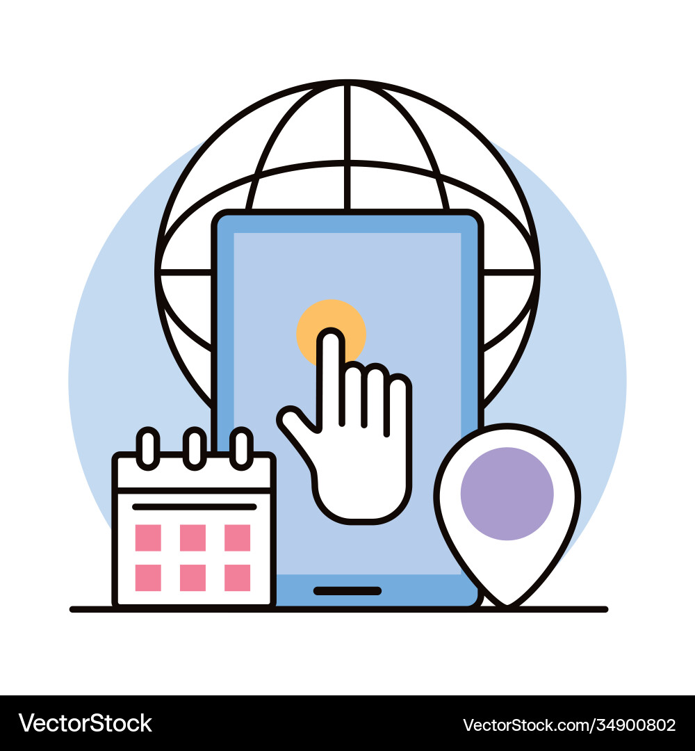 Smartphone and interface set icons Smartphone and interface set icons Vector Image