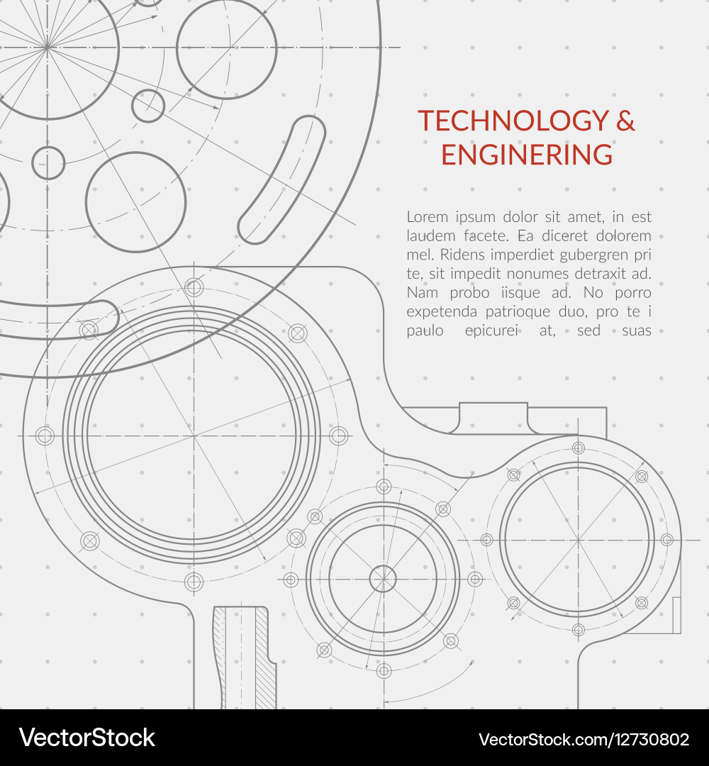 Technical Blueprint & Mechanism vector image
