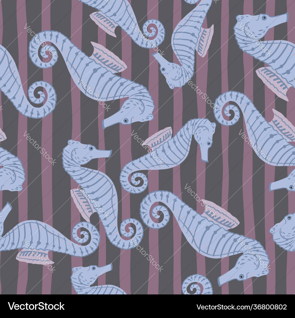 Underwater animal seamless pattern with random Underwater animal seamless pattern with random Vector Image