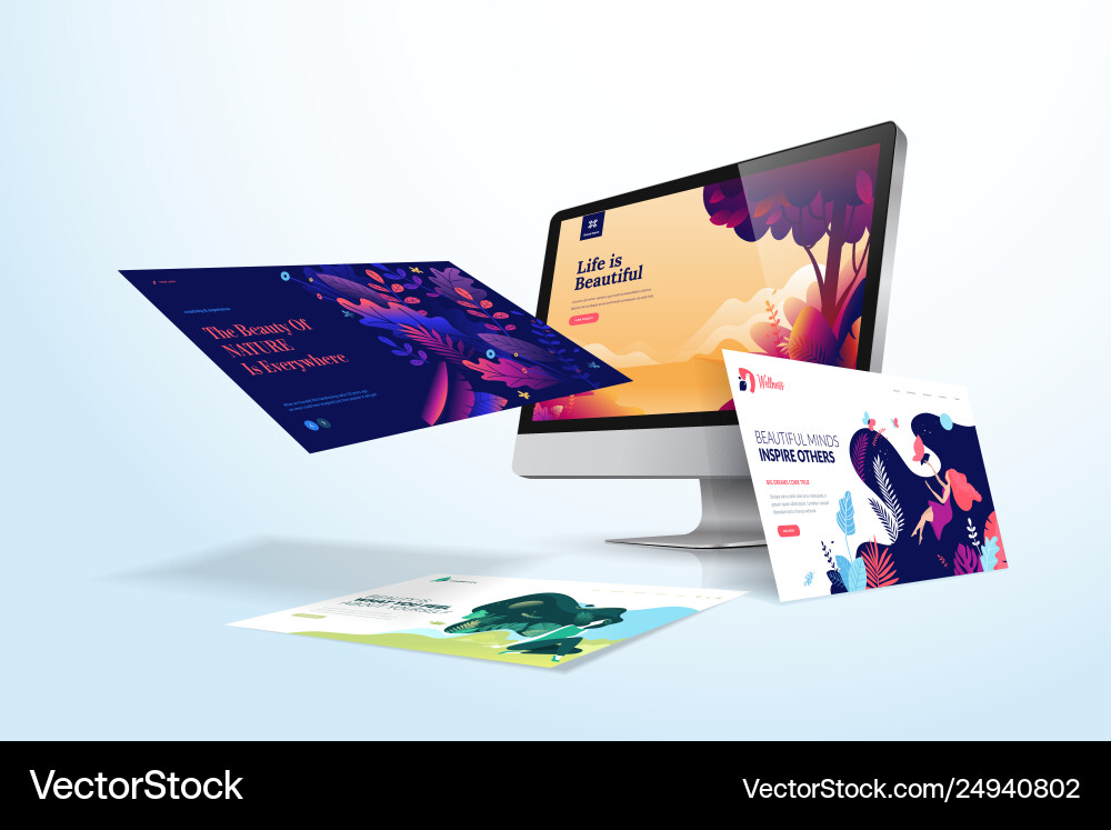 Website Development Concepts vector image