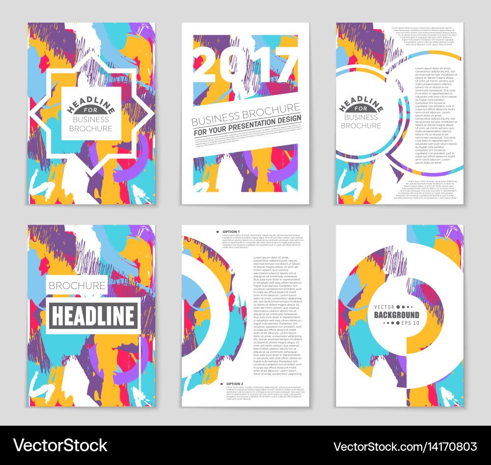 Abstract layout background set for art Vector Image