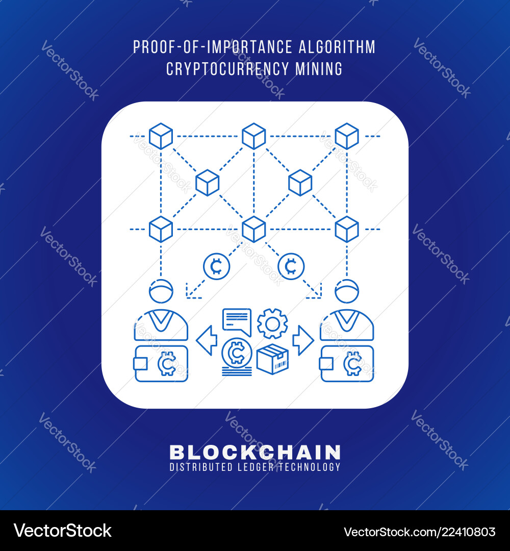 Blockchain distributed ledger technology Vector Image