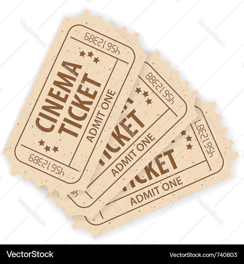 Cinema tickets Royalty Free Vector Image - VectorStock