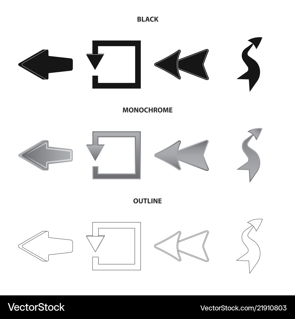 Isolierte Objekt von Element und Pfeil-Icon-Set Isolierte Objekt von Element und Pfeil-Icon-Set vektorbild
