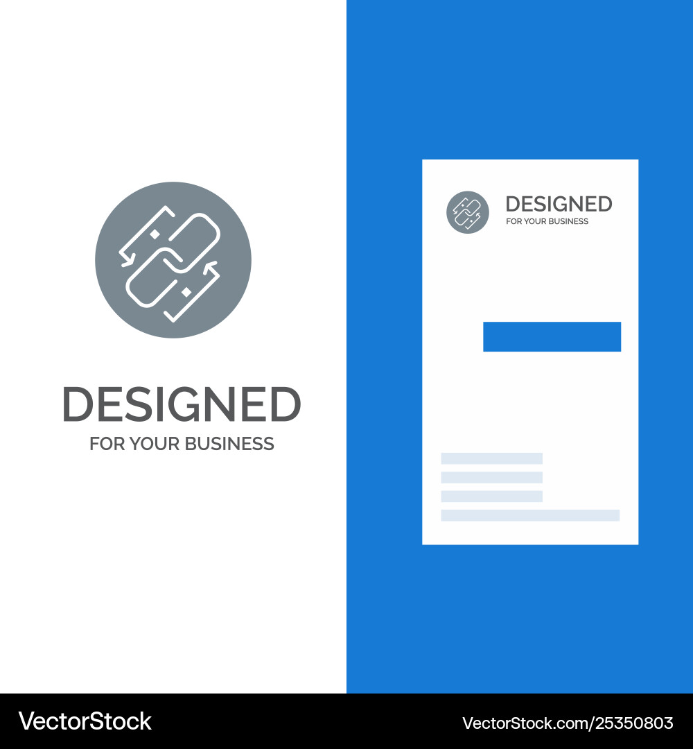 Link chain url connection grey logo design Link chain url connection grey logo design vector image