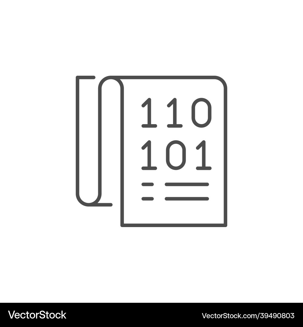 Machine learning line outline icon Machine learning line outline icon vector image