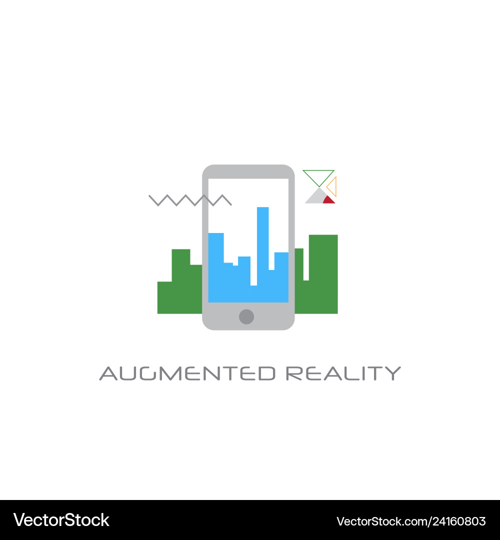 Mobile application augmented reality visual Mobile application augmented reality visual Vector Image