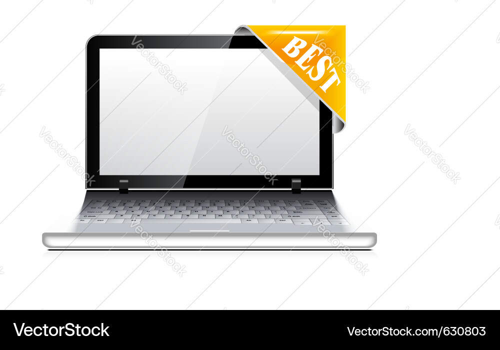 Notebook with corner ribbon Vector Image