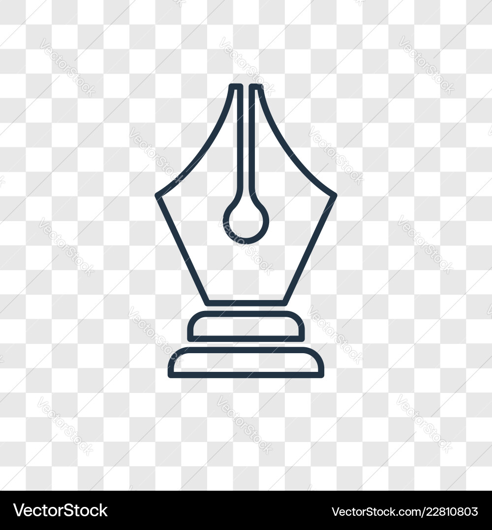 Pen tool concept linear icon isolated Vector Image