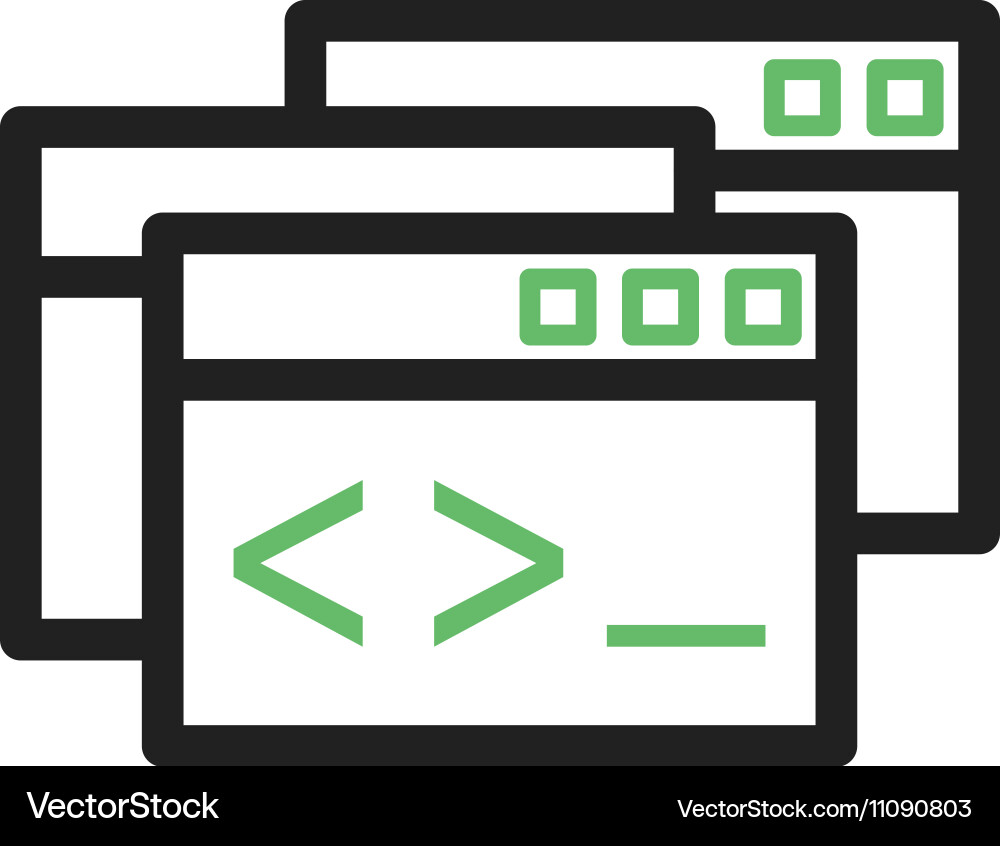 Programming windows vector image