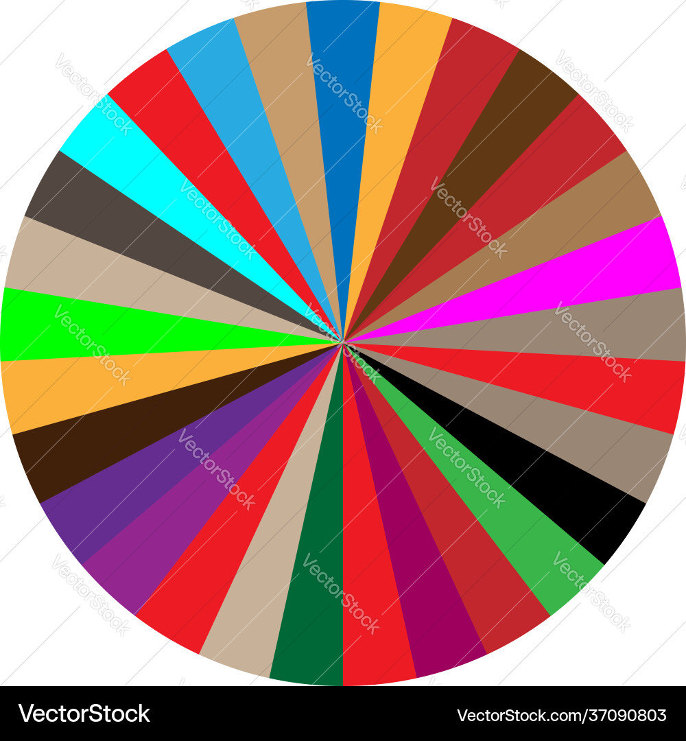 Segmented circle pie graph chart infographics Vector Image