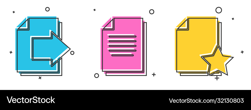 Set next page arrow document Set next page arrow document Vector Image