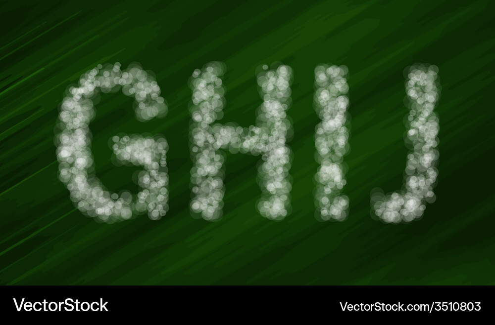Set of bokeh alphabet and symbols Vector Image