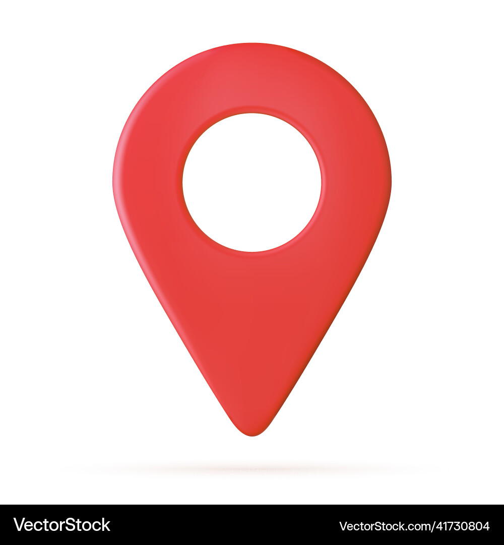 3d realistic location map pin gps pointer markers 3d realistic location map pin gps pointer markers vector image