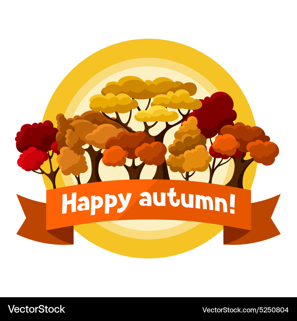 Autumn Abstract Tree Background vector image