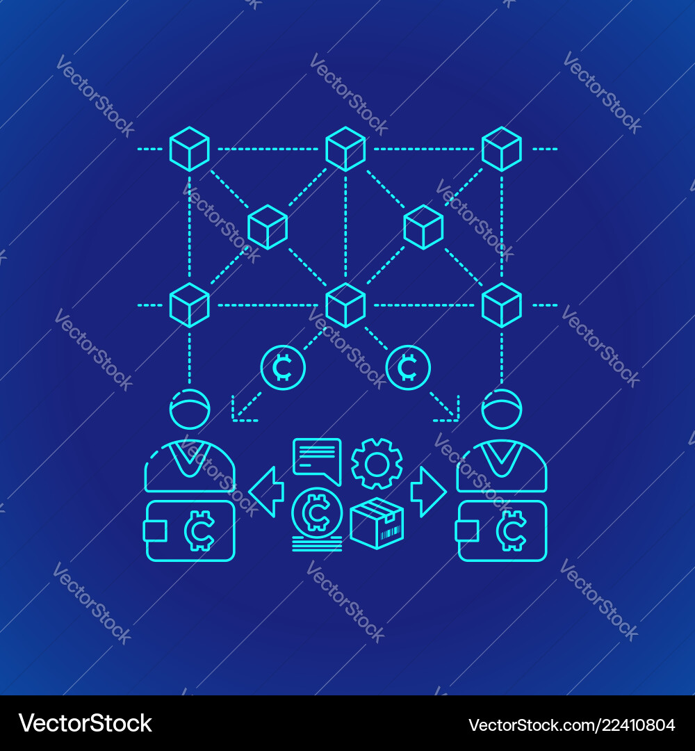 Blockchain distributed ledger technology Blockchain distributed ledger technology Vector Image