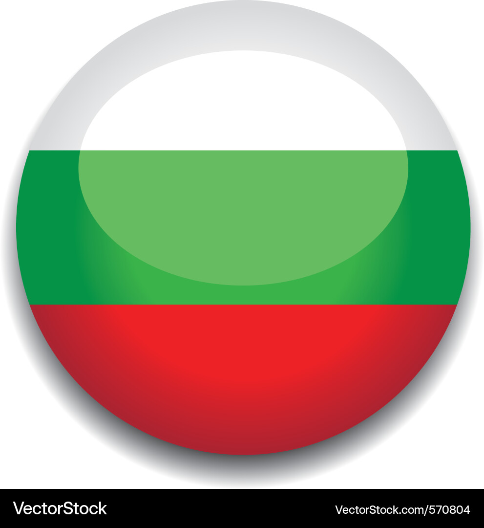 Bulgarian Flag Button Vector Image