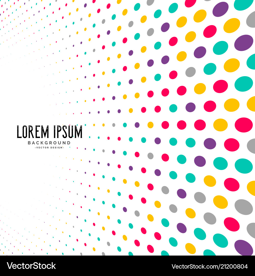 Colorful Circles Background - Abstract Pattern Vector Image