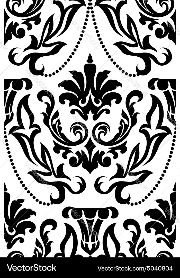 Damask seamless pattern vector image