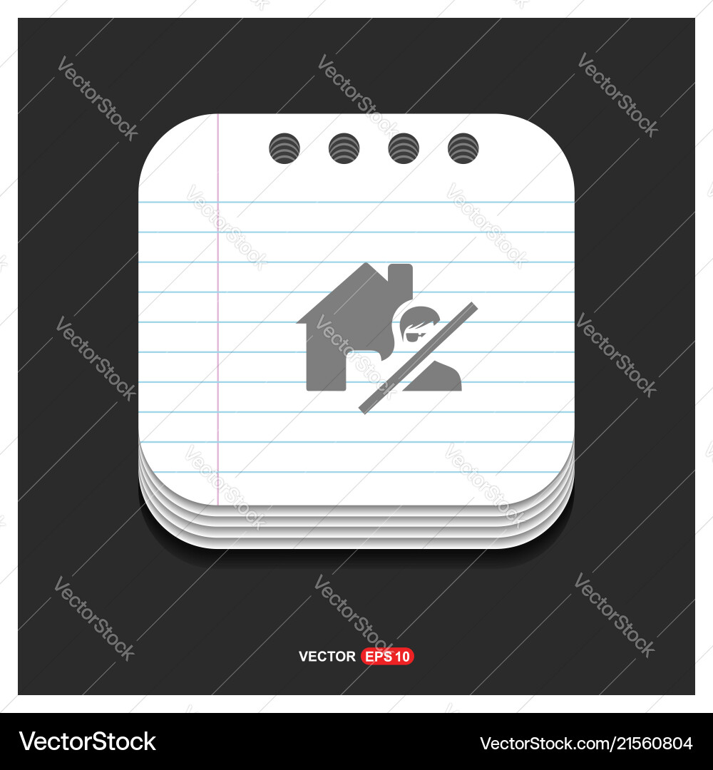 Do not enter icon gray on notepad style Do not enter icon gray on notepad style vector image