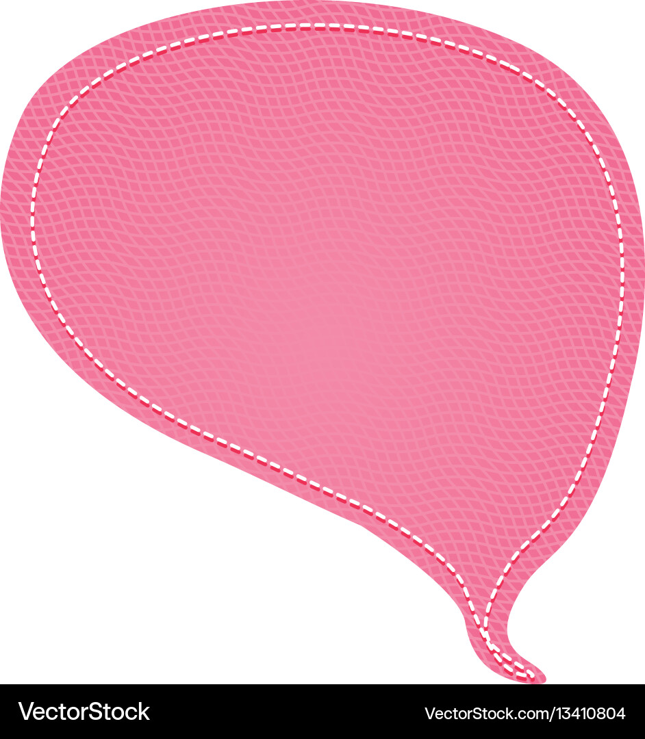 Dotted line with callout for dialogue shape vector image
