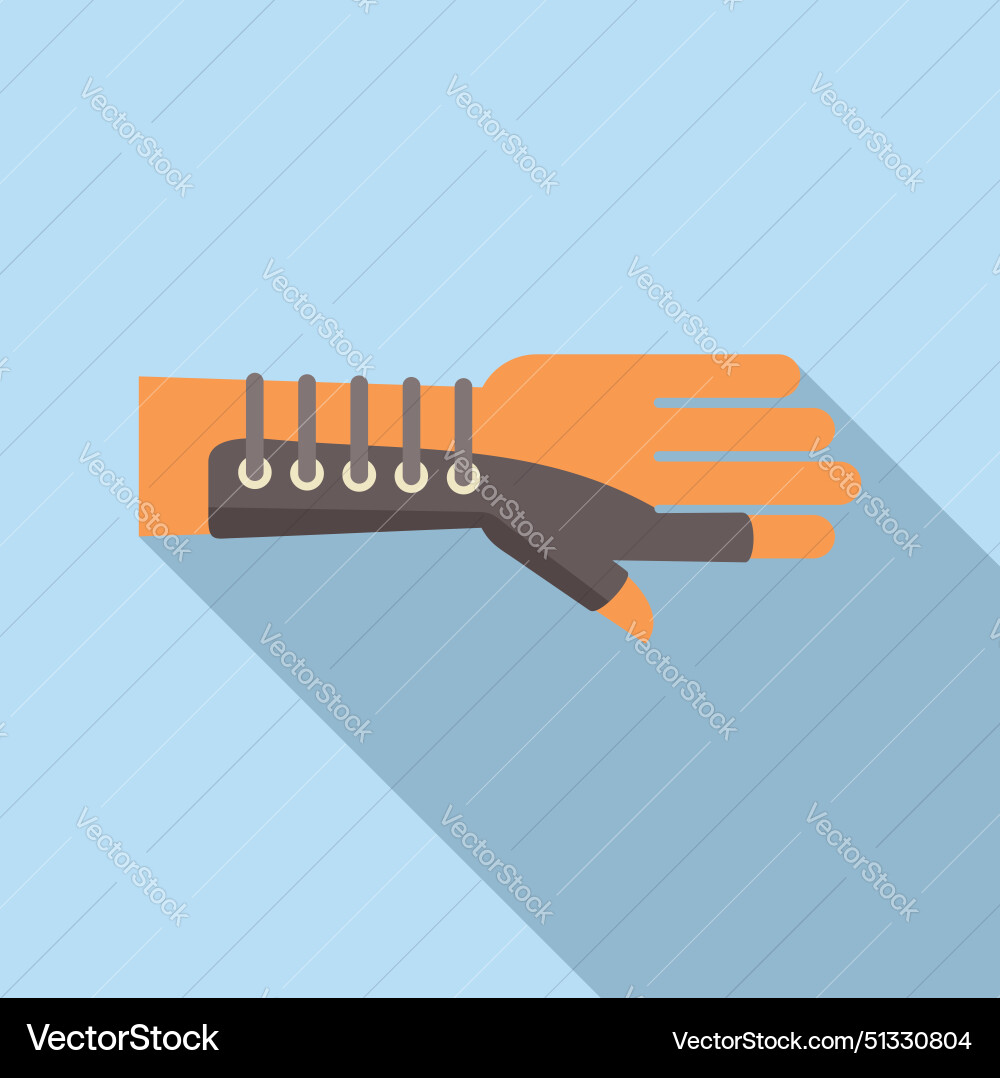 Flat design of a robotic hand in style Flat design of a robotic hand in style vector image