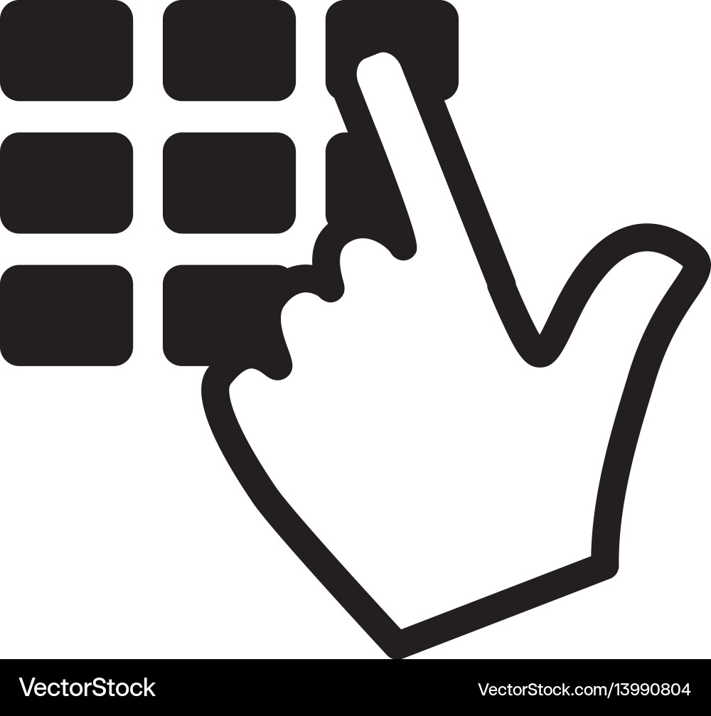 Keypad pointer hand vector image