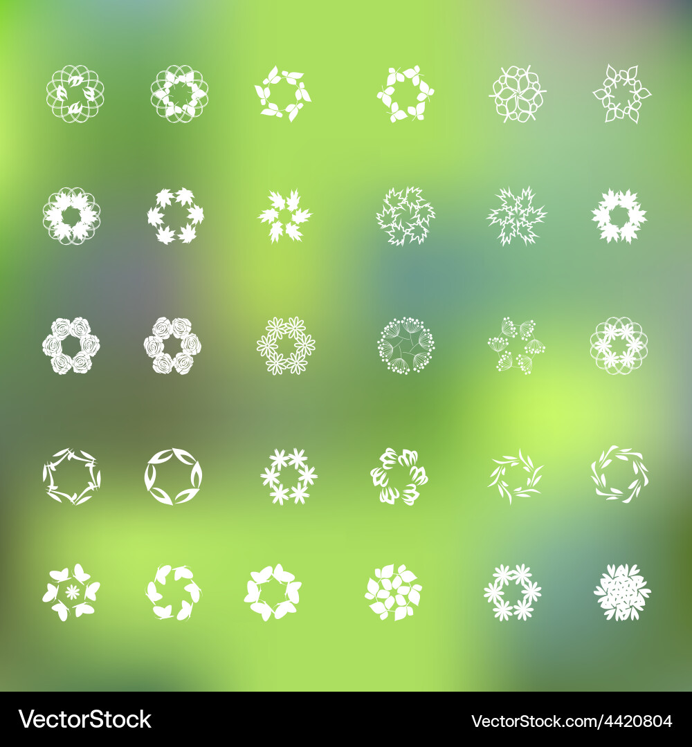Leaf icon set Vector Image