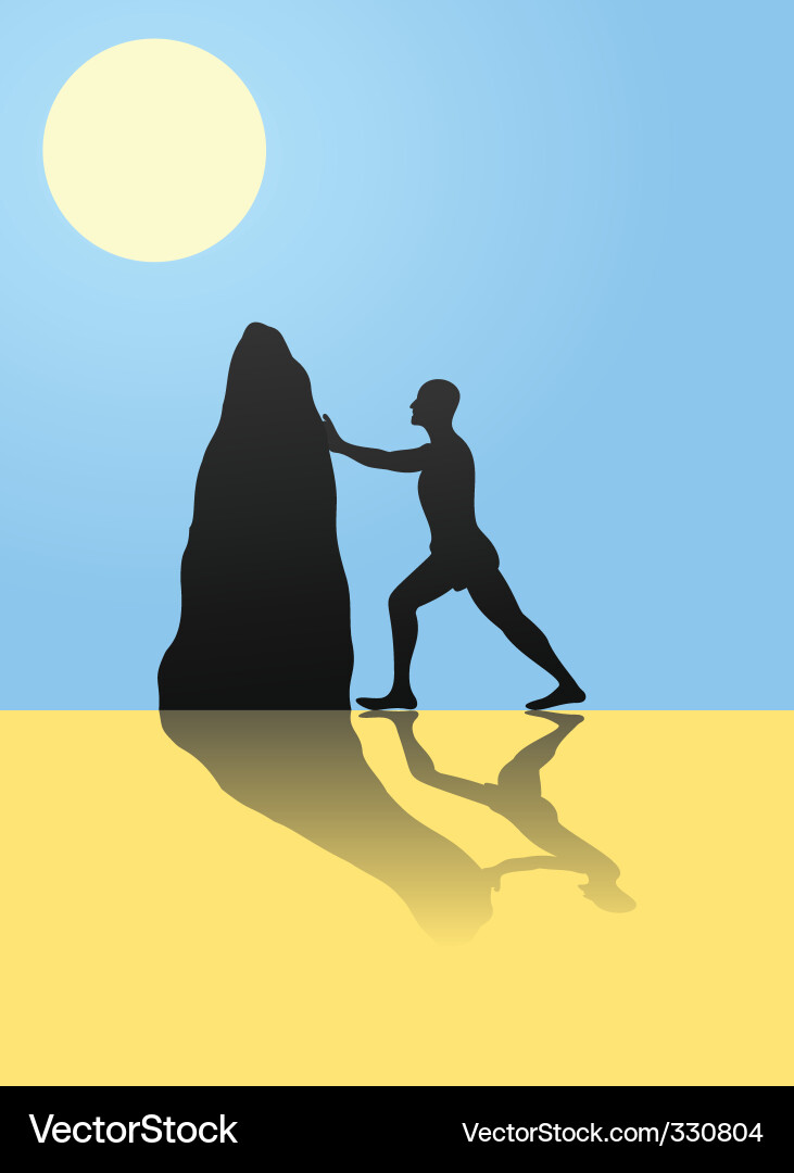 Man in desert scene Vector Image