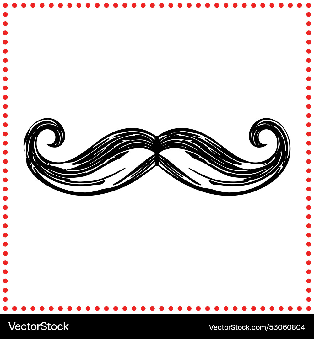 Mustache silhouette great for retrothemed designs Mustache silhouette great for retrothemed designs vector image