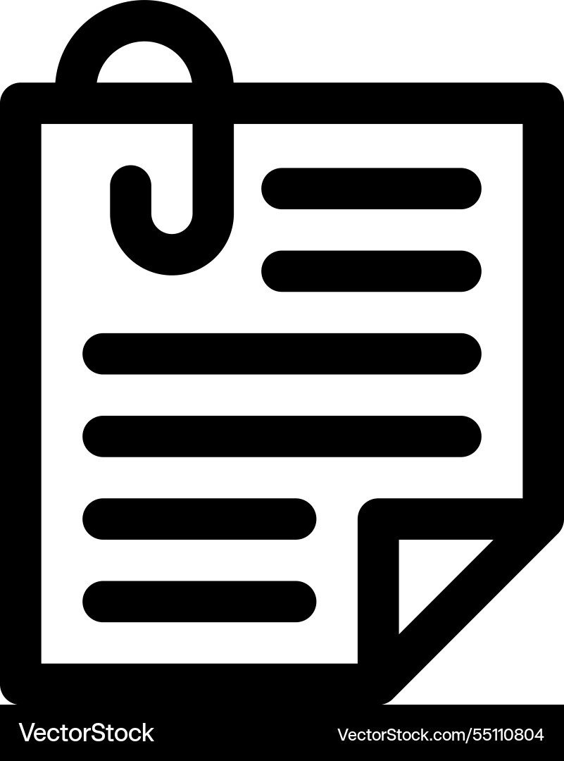 Note icon thin linear style design isolated Note icon thin linear style design isolated vector image