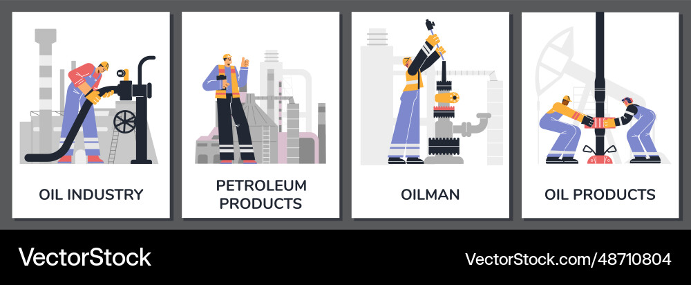 Posters set of various processes for ensuring Posters set of various processes for ensuring vector image