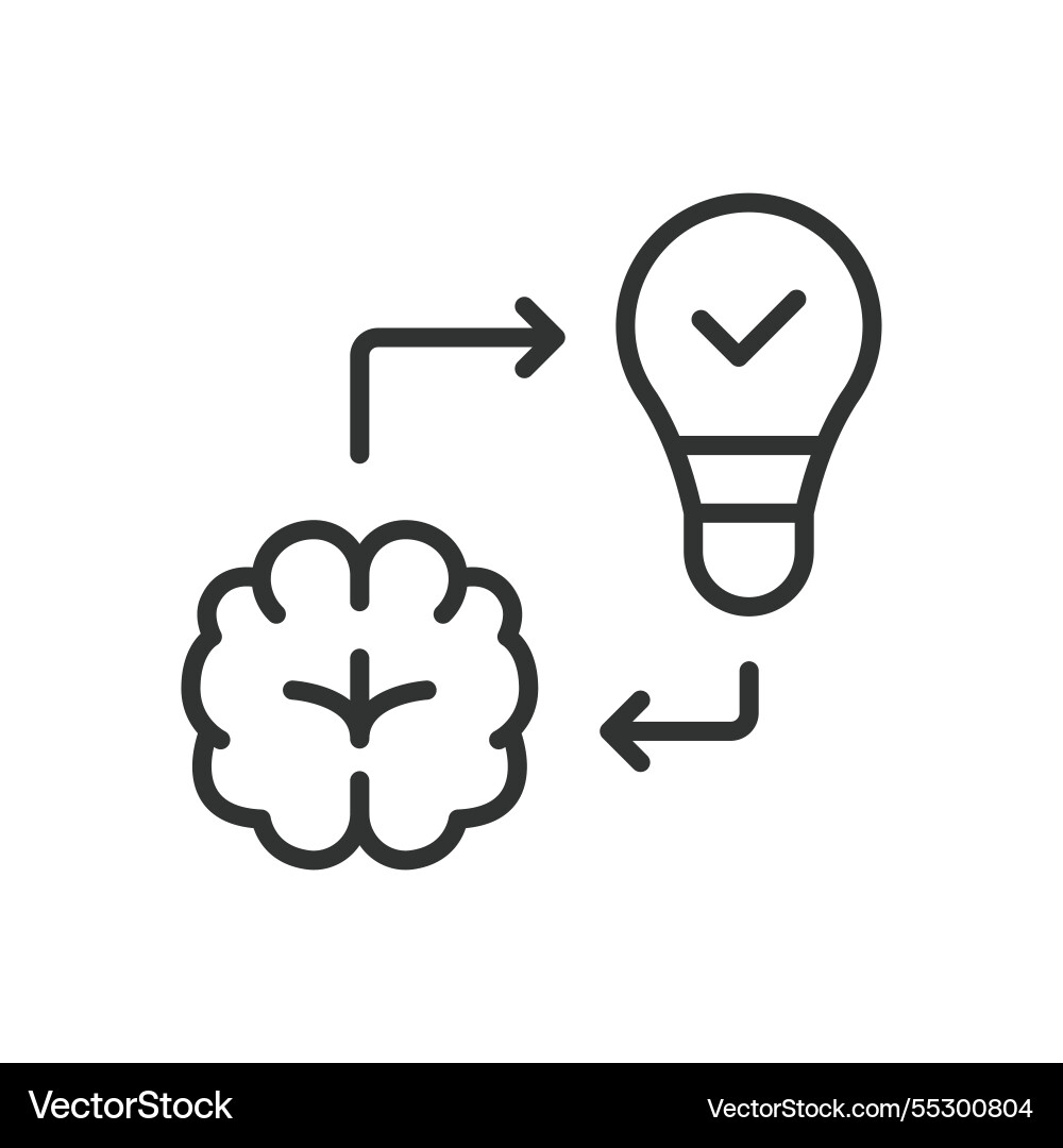 Problem solving icon in line design Problem solving icon in line design Vector Image