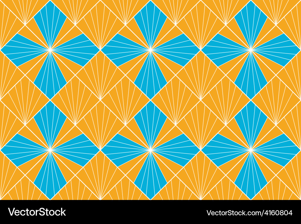 Seamless abstract fan pattern background vector image