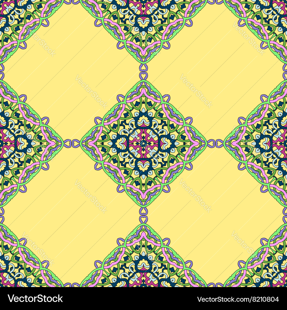 Seamless pattern from abstract elements vector image