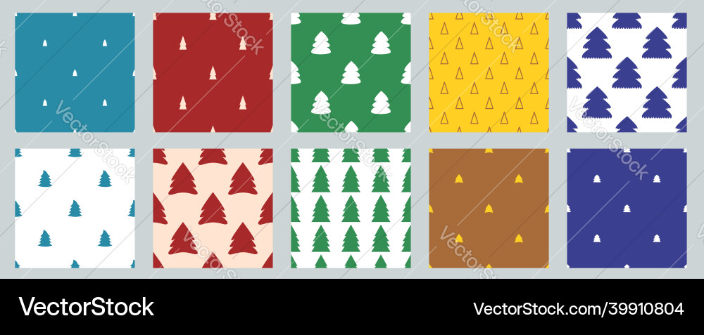 Set of seamless christmas simple patterns Set of seamless christmas simple patterns vector image