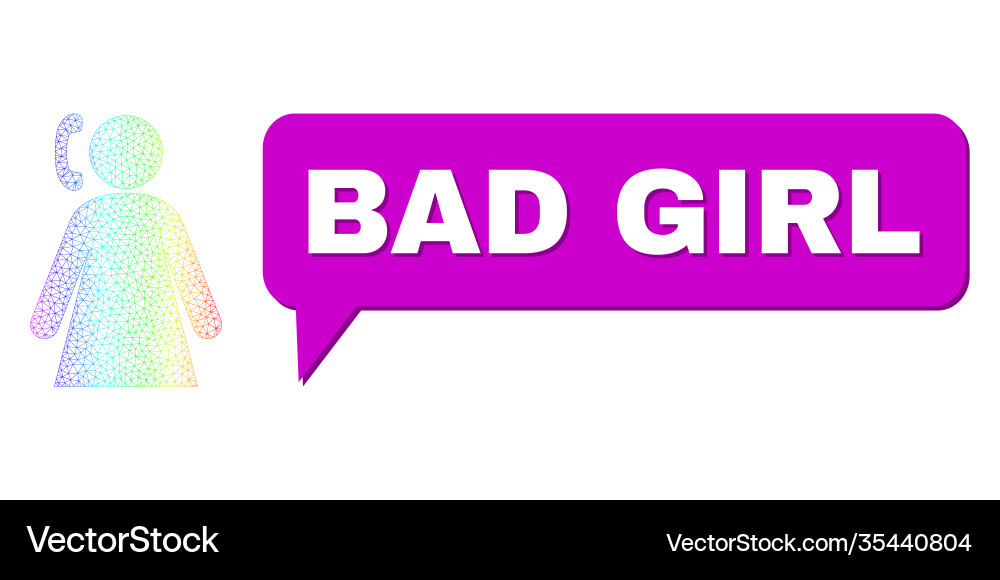 Spectrum net gradient calling woman icon and bad Spectrum net gradient calling woman icon and bad vector image