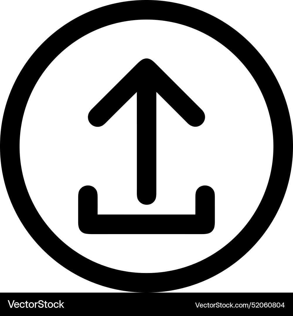 Upload outline icon symbol image Vector Image