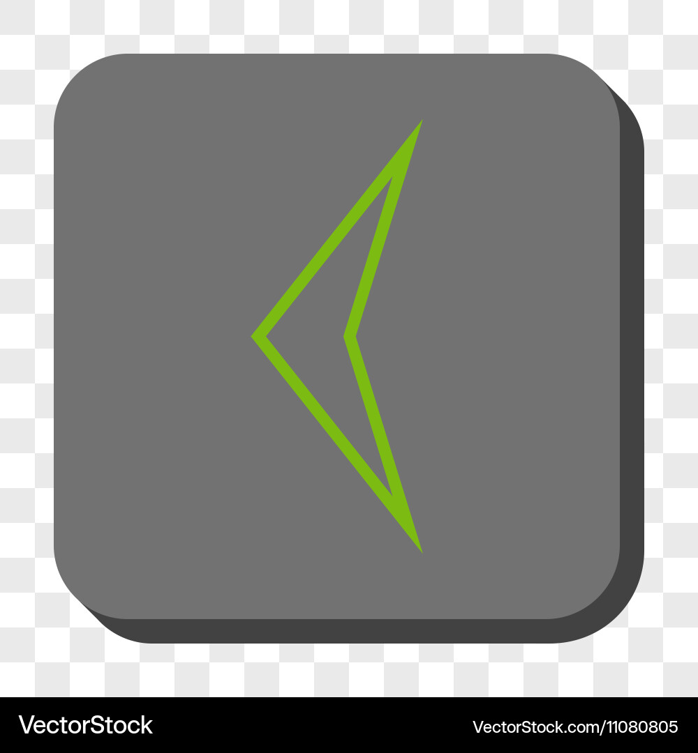 Arrowhead left rounded square button Vector Image
