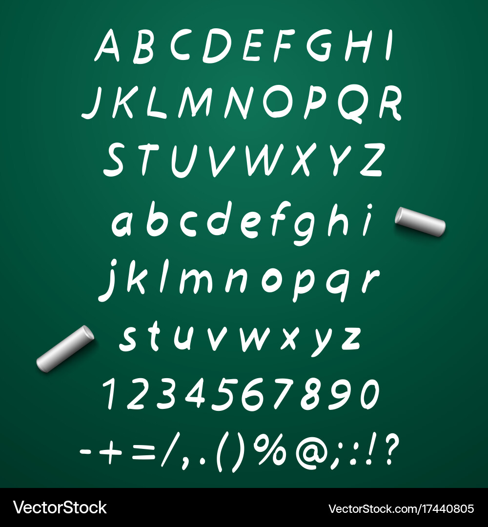 Board with a set of sketch symbols vector image