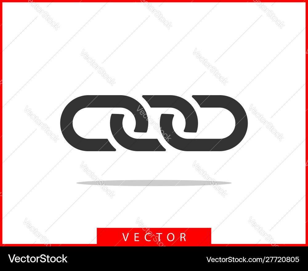 Chain link icon chainlet element flat design Chain link icon chainlet element flat design vector image