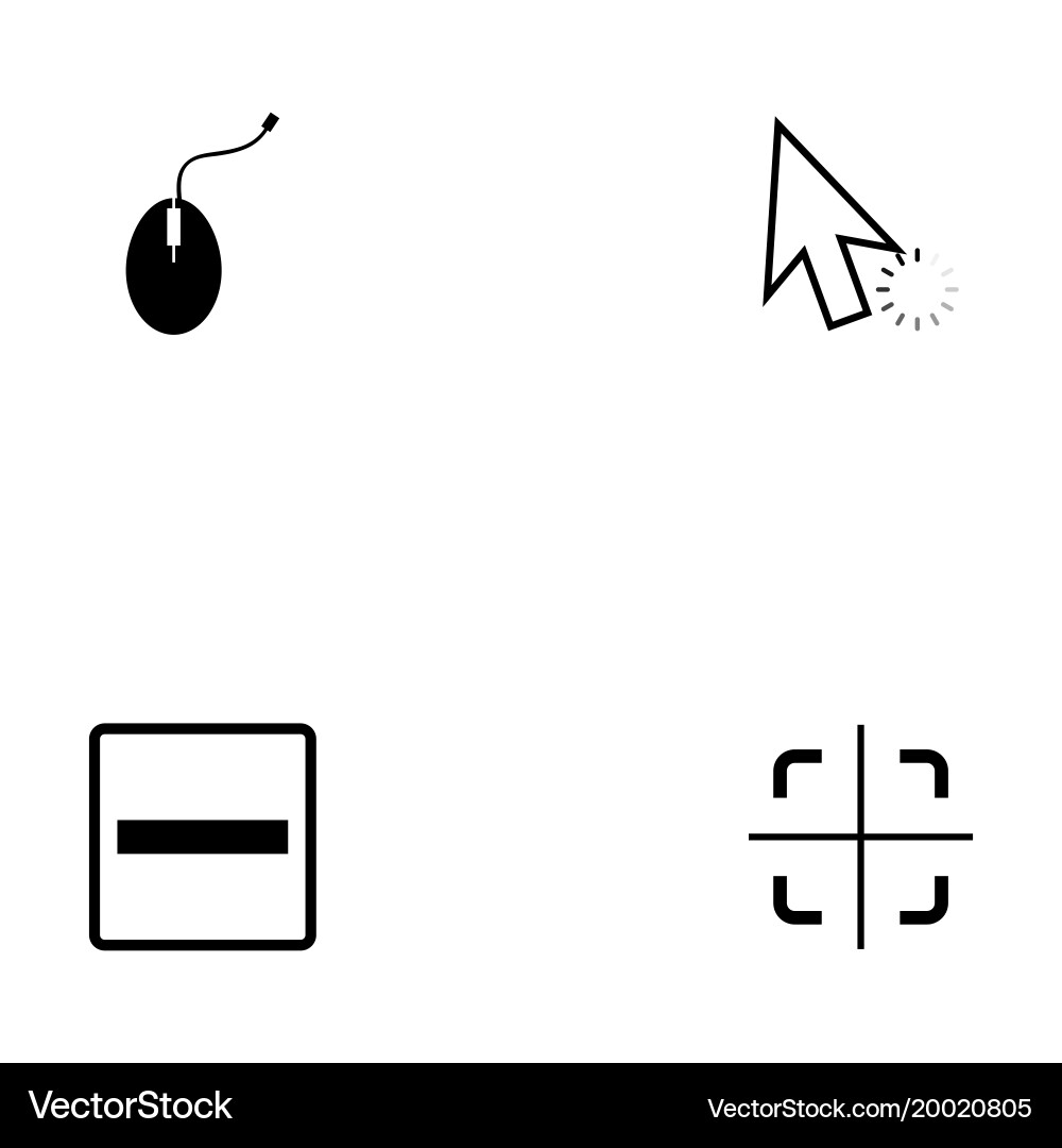 Cursor icon set vector image