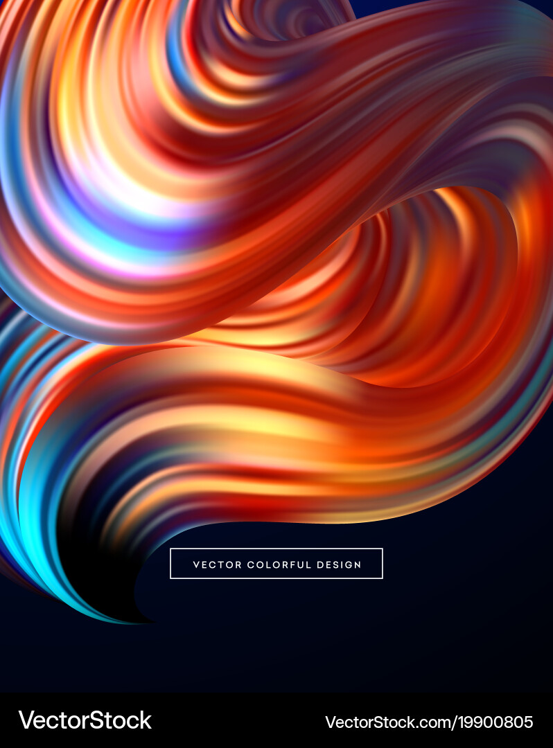 Dynamic Fluid Motion Abstract Vector Image