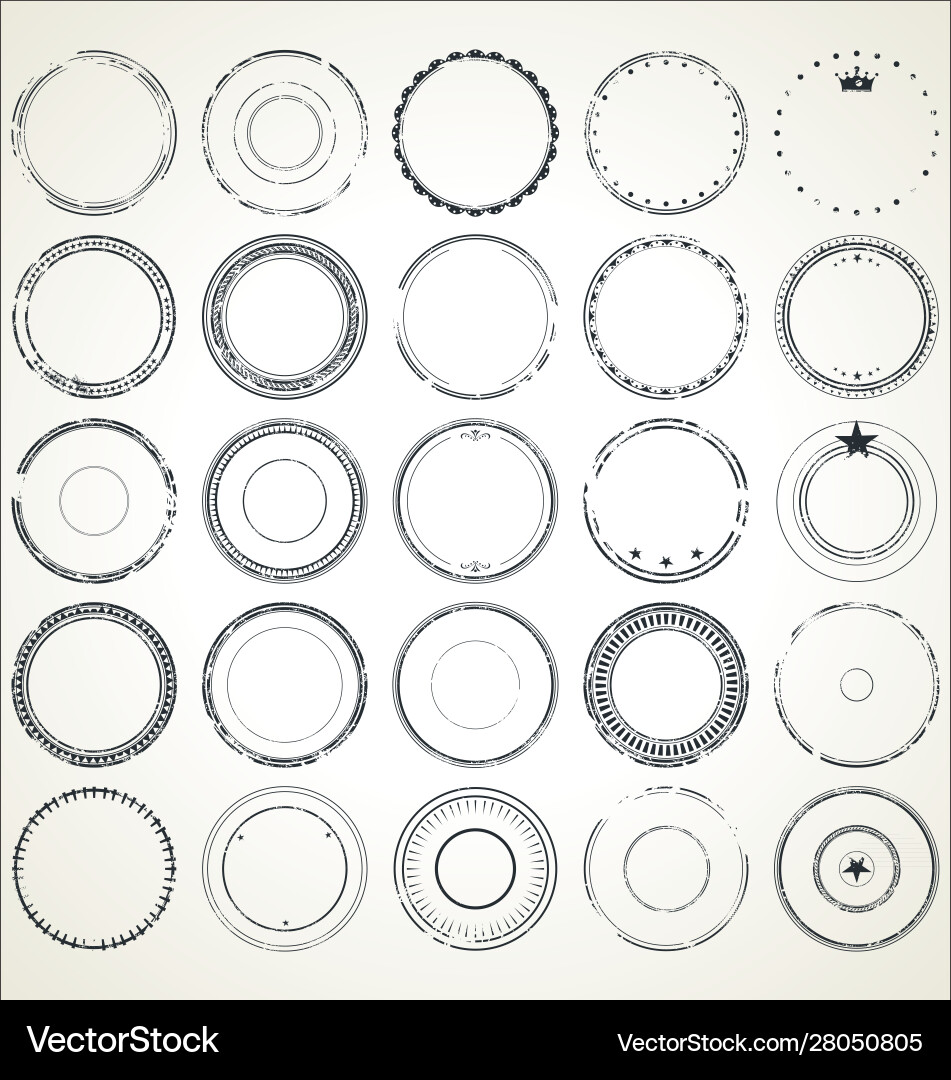 Empty grunge rubber stamp collection Royalty Free Vector