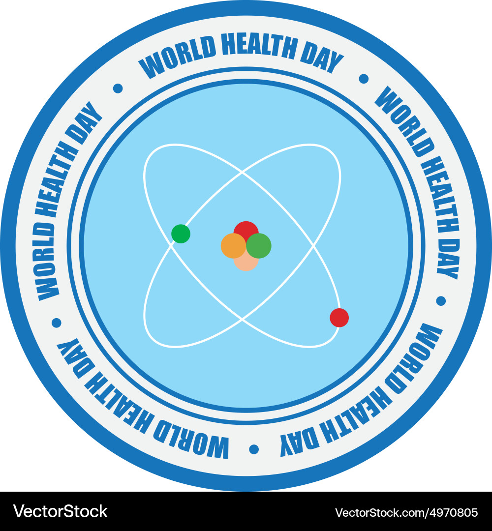Isolated label with text and elements for world vector image