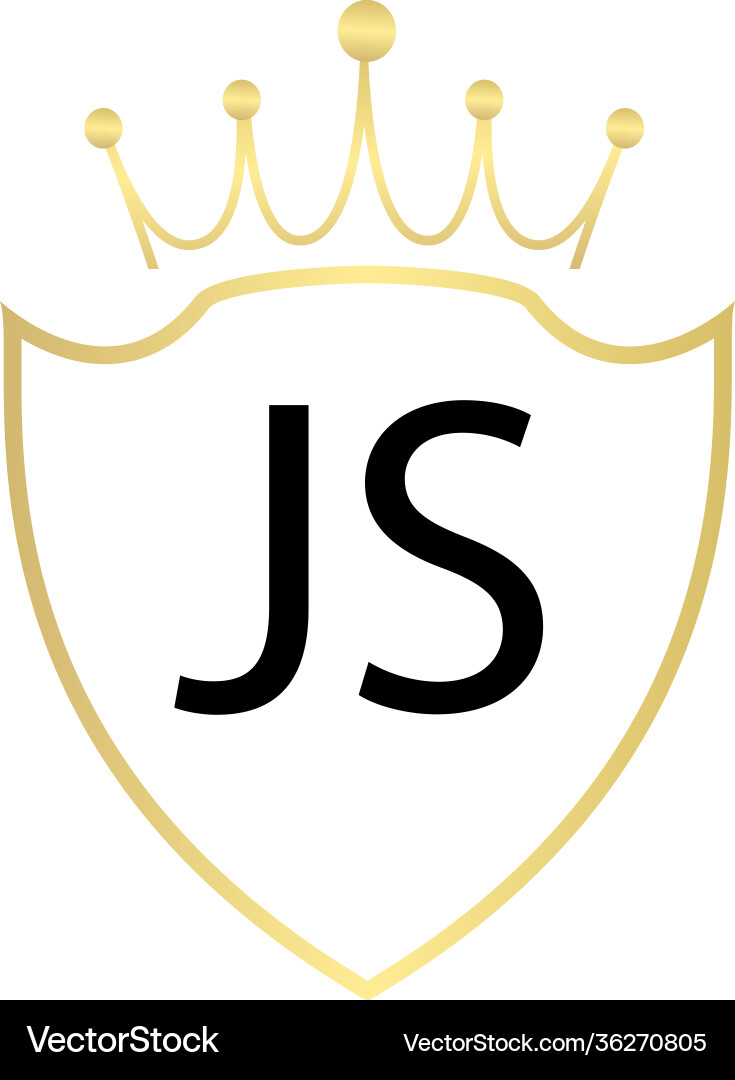Js letter logo design with simple style Js letter logo design with simple style Vector Image