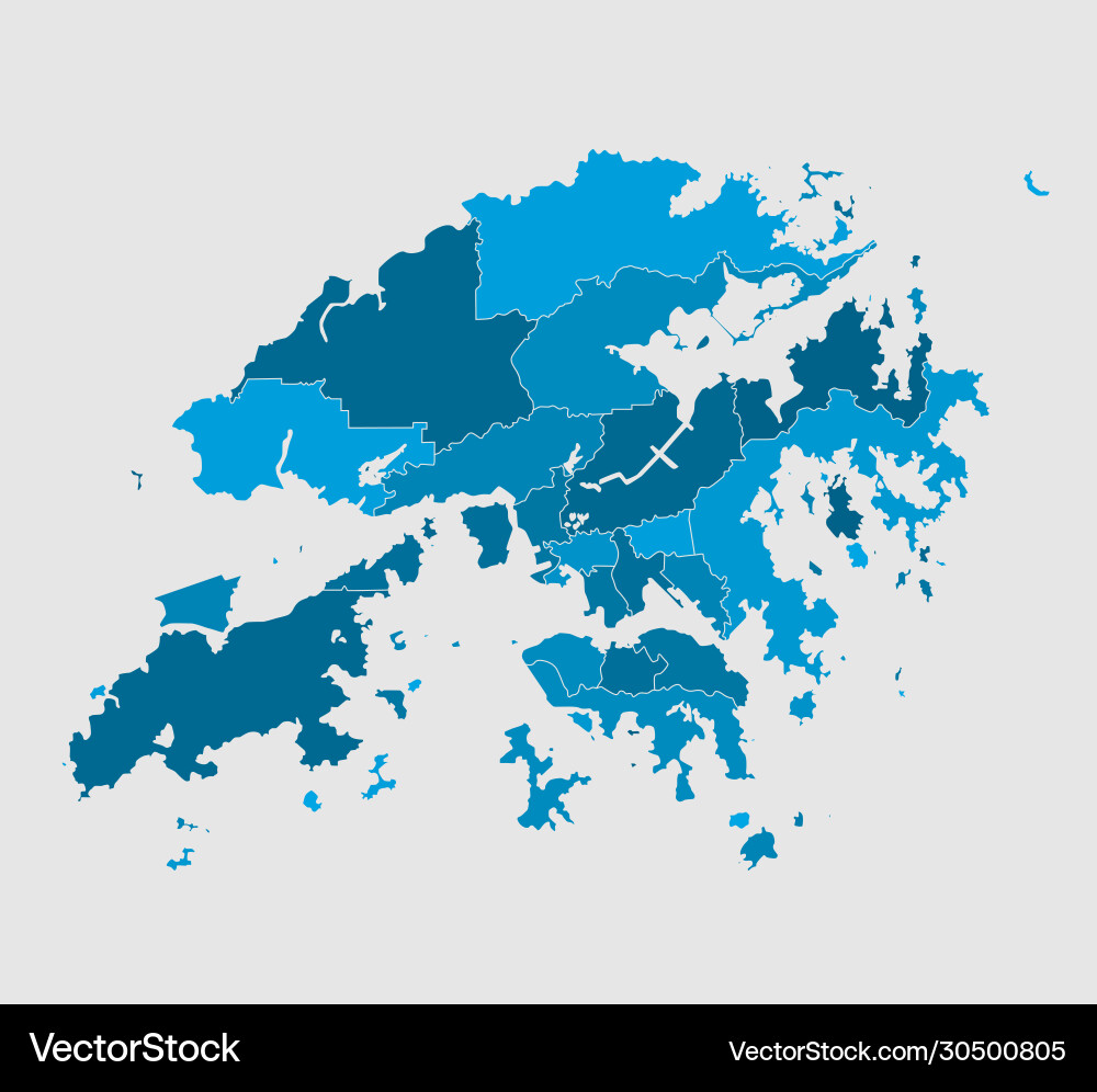 Landkarte hong kong region china template Landkarte hong kong region china template vektorbild