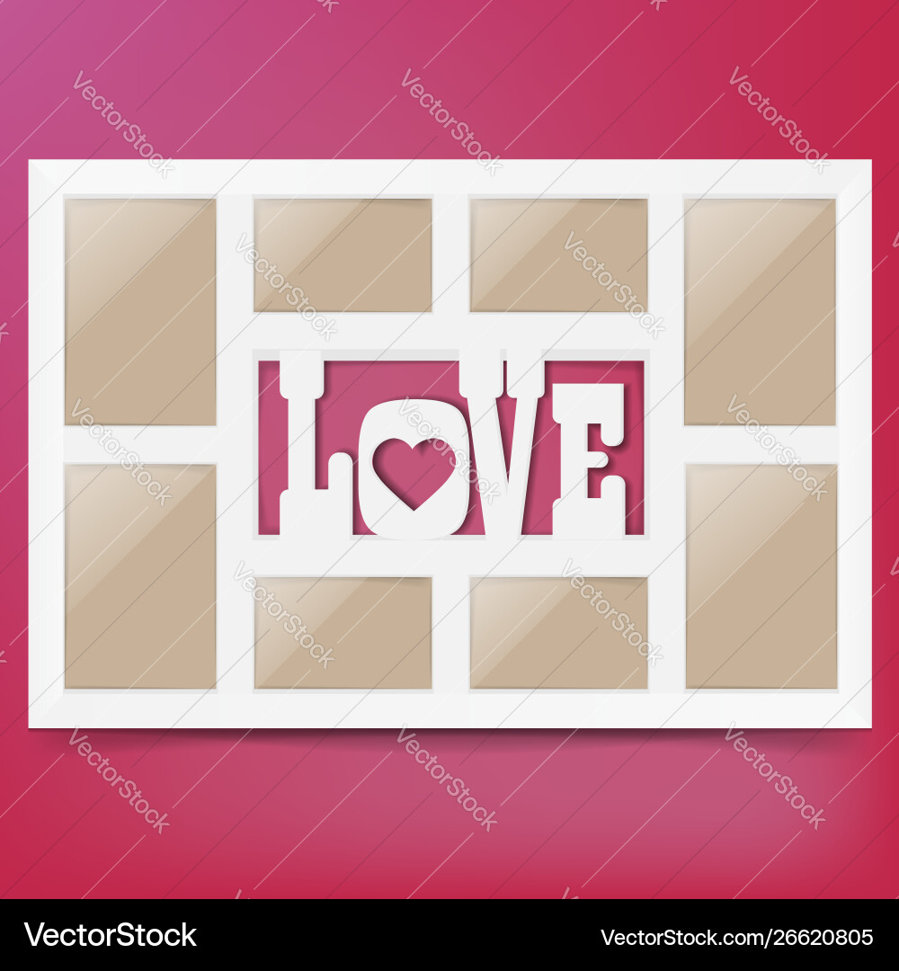 Multi Photo Frame Set vector image
