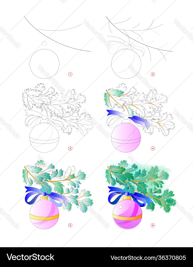Page shows how to learn draw sketch vector image